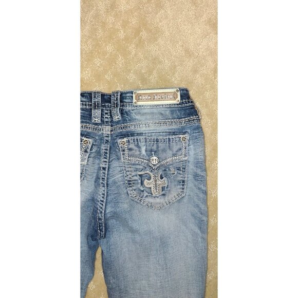 Rock Revival Jeans Women's Size 32x30 Aliana Easy Skinny Light Wash Distressed - Picture 5 of 5